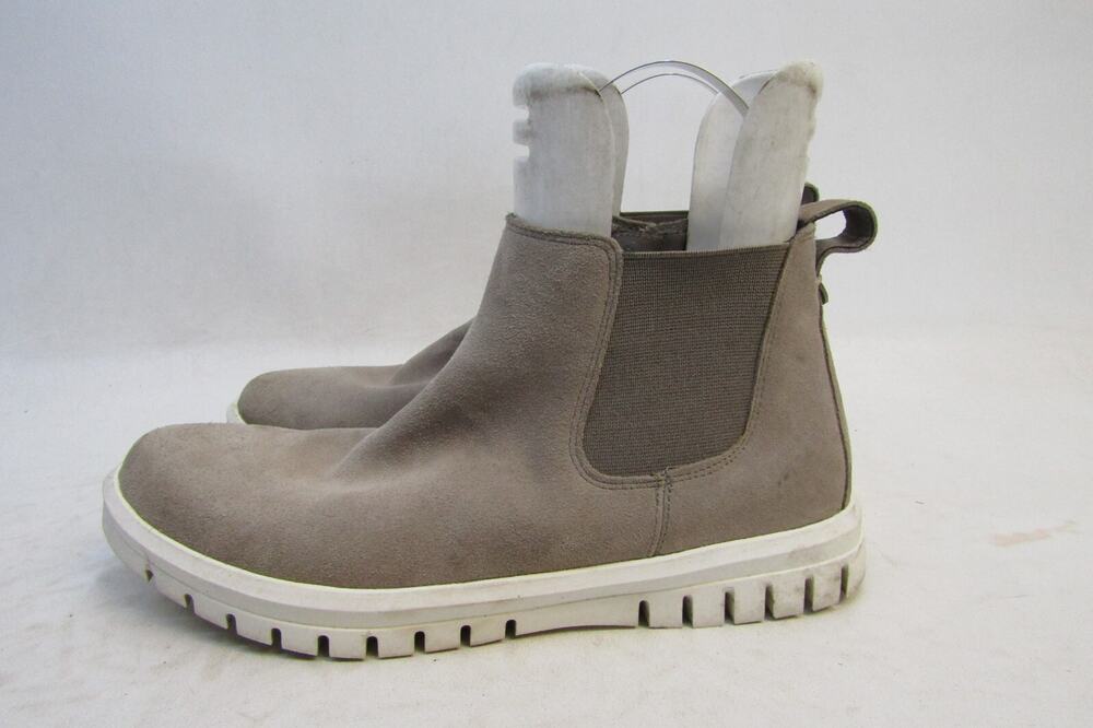 Blondo Womens Sz 9.5 M Gray Brown Suede Chelsea Zip Ankle Fashion Boots Booties